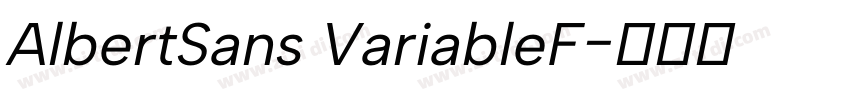 AlbertSans VariableF字体转换